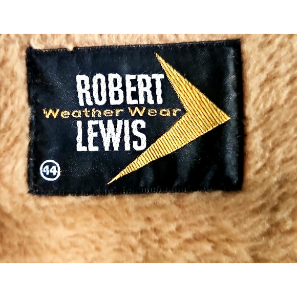 RARE Robert Lewis Vintage 70s Grizzly Shearling Jacket Suede Leather Men’s Size - Picture 10 of 15